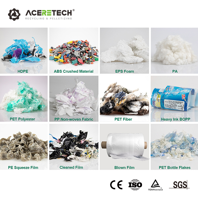 ACS-H CE ISO は、シーメンス Plc のプラスチック リサイクル単軸押出機ペレット化機械を証明します